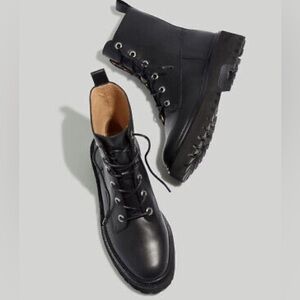 Madewell Lugsole Lace Up Boots